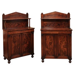 Pair of Mahogany Chiffoniers/Cabinets, 19th Century, England