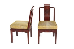 Pair of mahogany Chinese style chairs, circa 1900