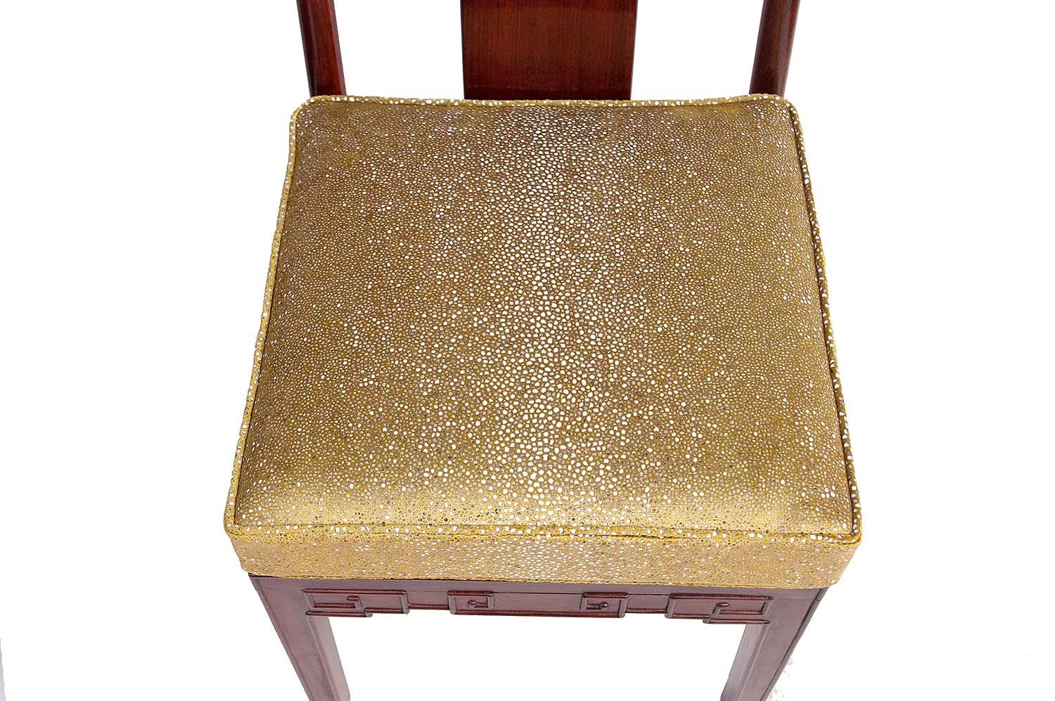 Mahogany Pair of mahogany Chinese style chairs, circa 1900 For Sale