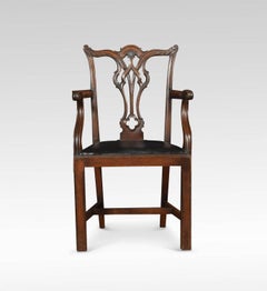 Coppia di poltrone Chippendale Revival in mogano