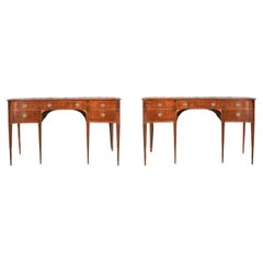 Pair of Mahogany concaved sideboards