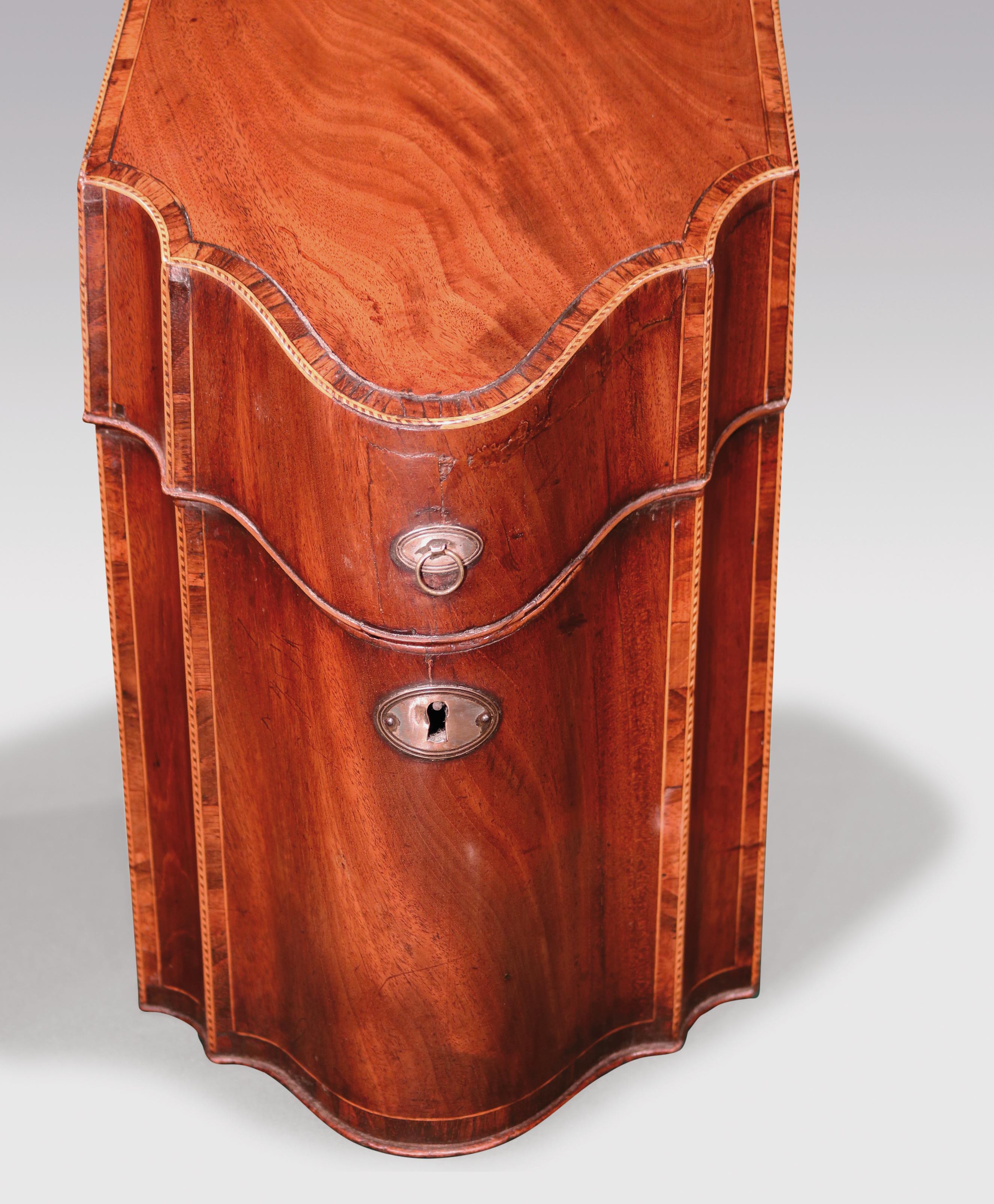 George III Pair of Mahogany Cutlery Boxes, Late 18th Century with Original Interiors