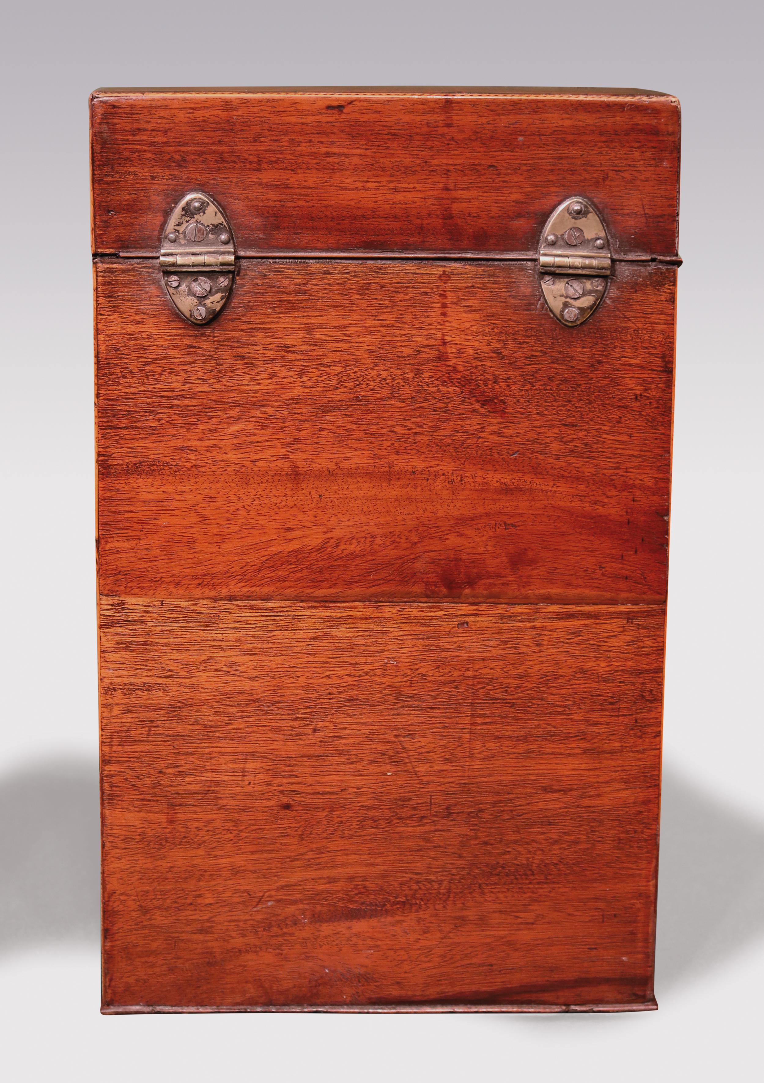 English Pair of Mahogany Cutlery Boxes, Late 18th Century with Original Interiors