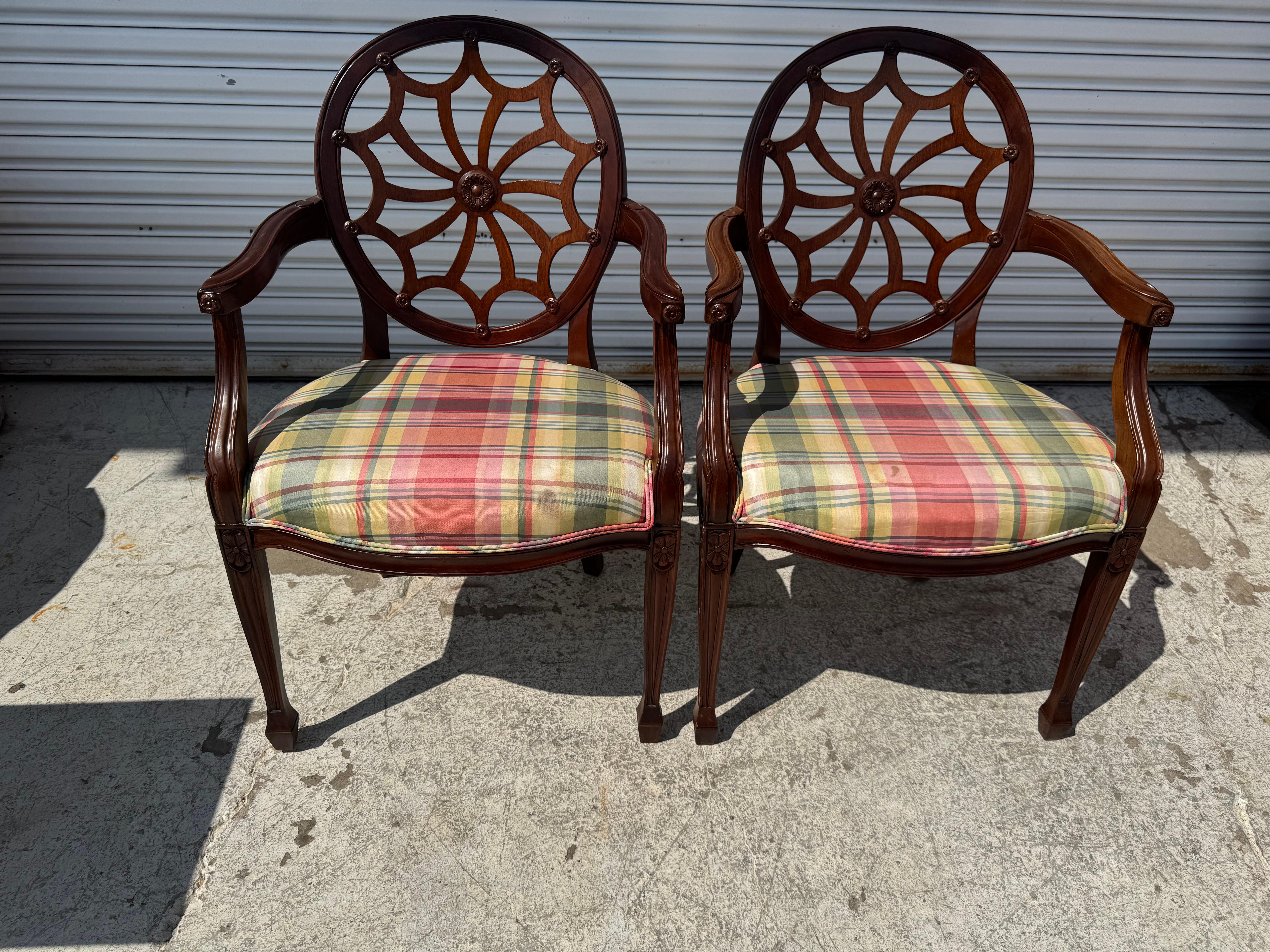 American Pair of Mahogany Edward Ferrell Style Hepplewhite 