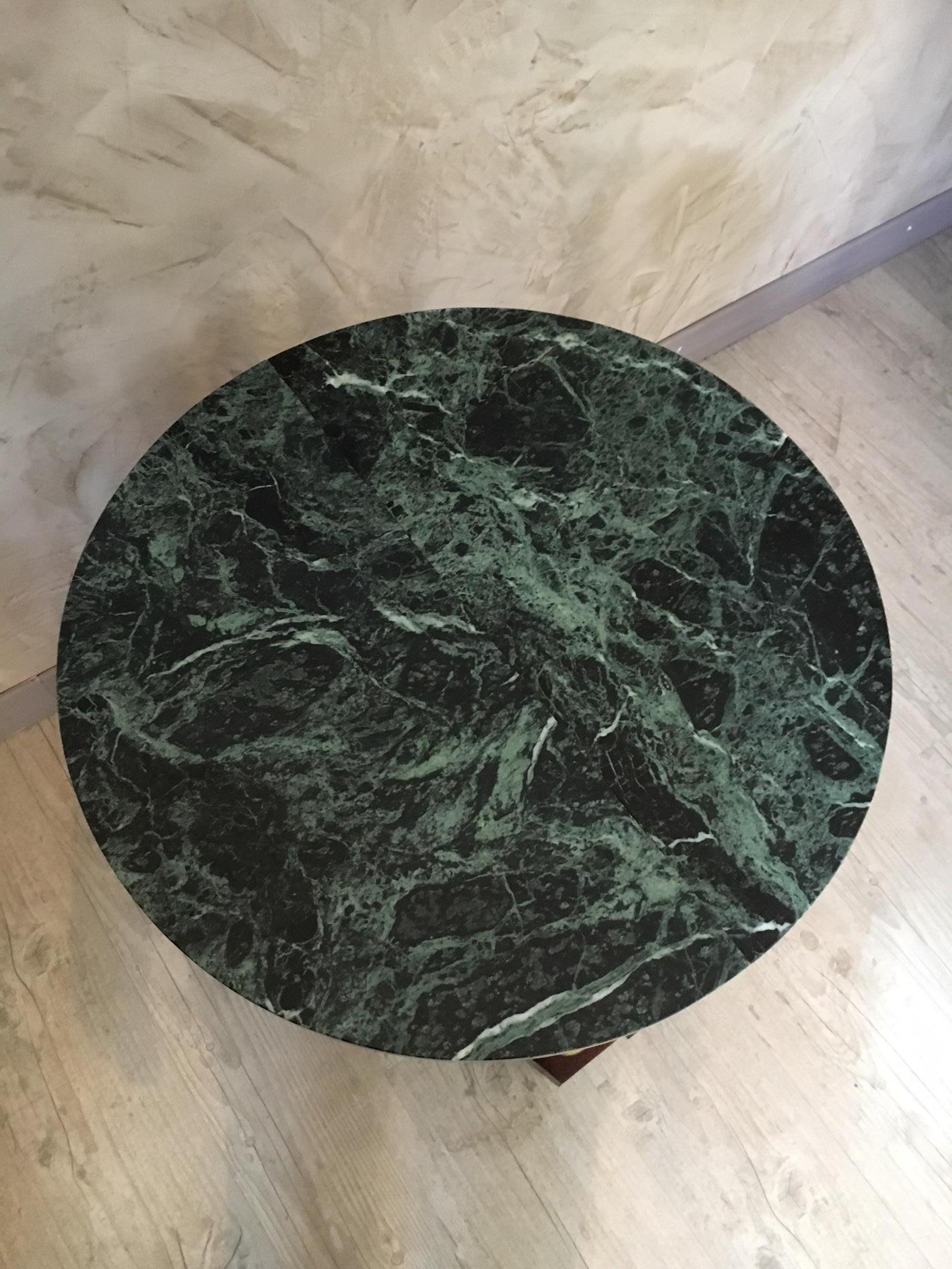 marble top half moon table