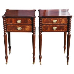 Pair of Mahogany Federal Style End Tables