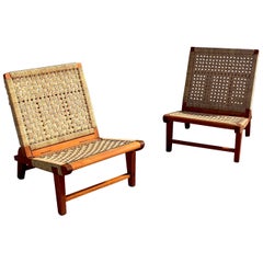 Pair of Mahogany Folding Chairs by Michael van Beuren for Domus of Mexico City