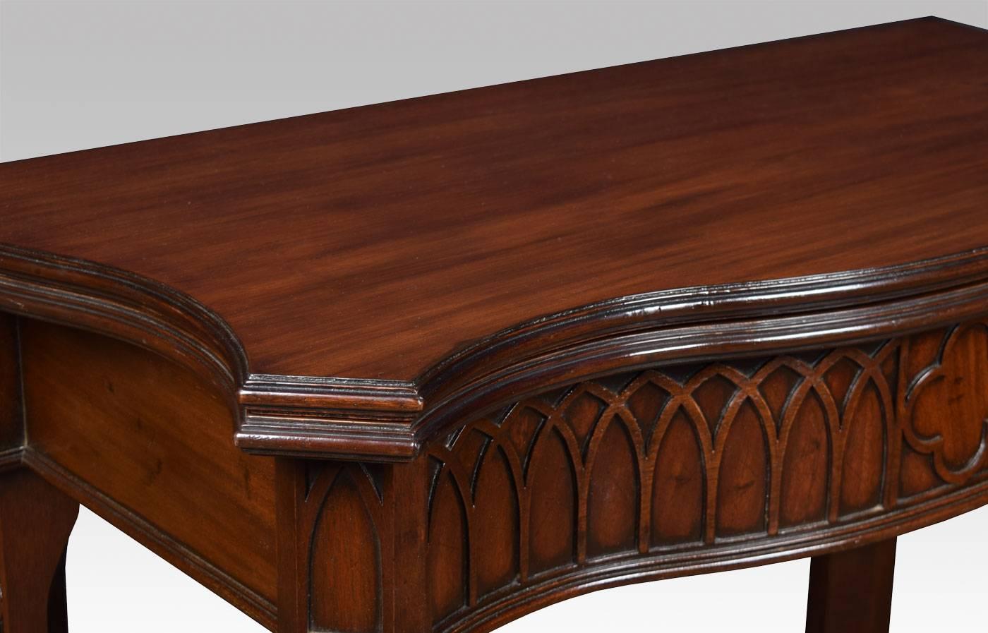 20th Century Pair of Mahogany Gothic Revival Card Tables