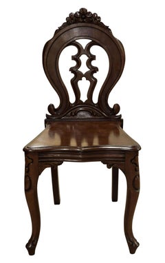 Pair of Mahogany Hall Chairs, circa 1860
