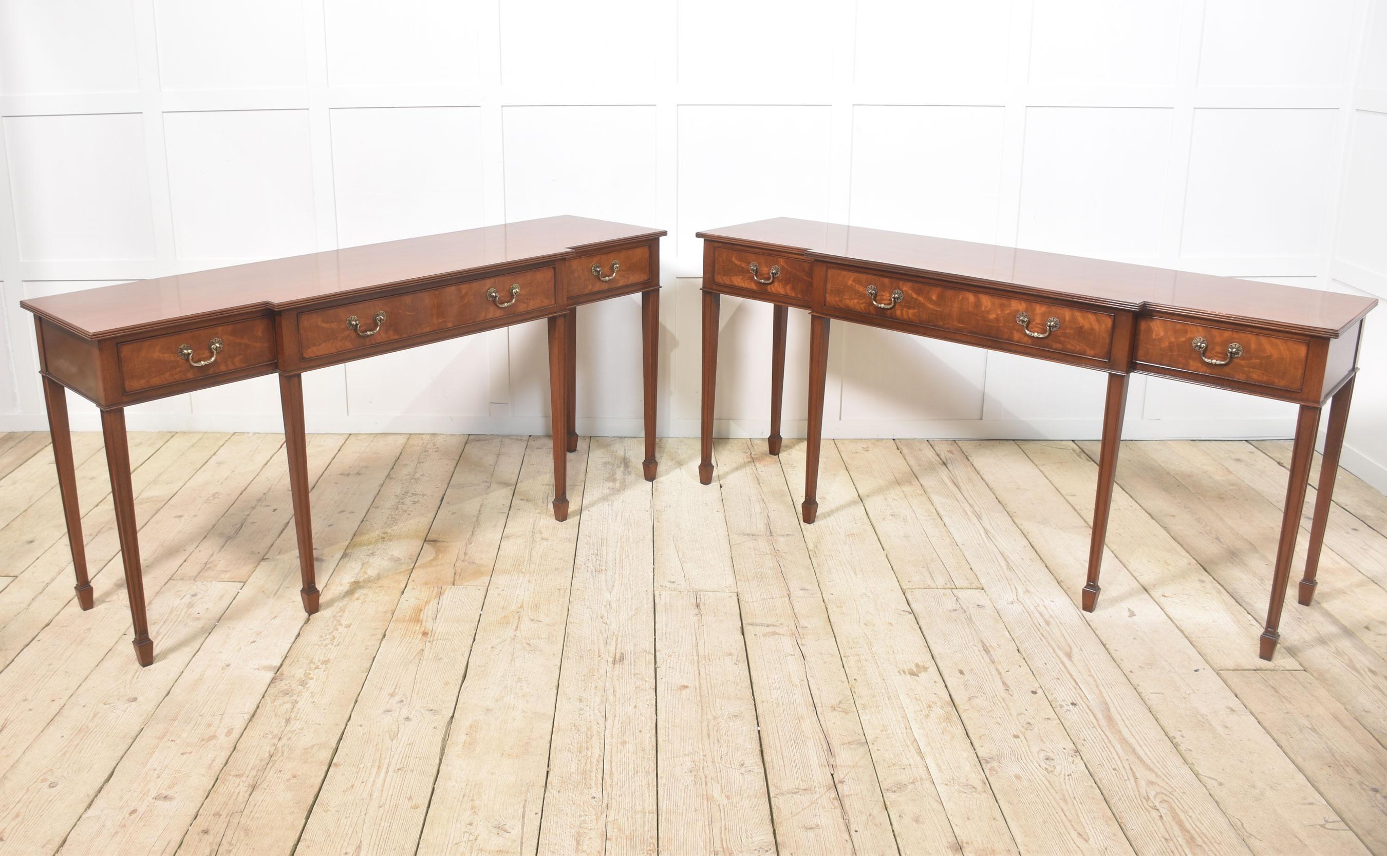 British Pair of mahogany hall tables For Sale