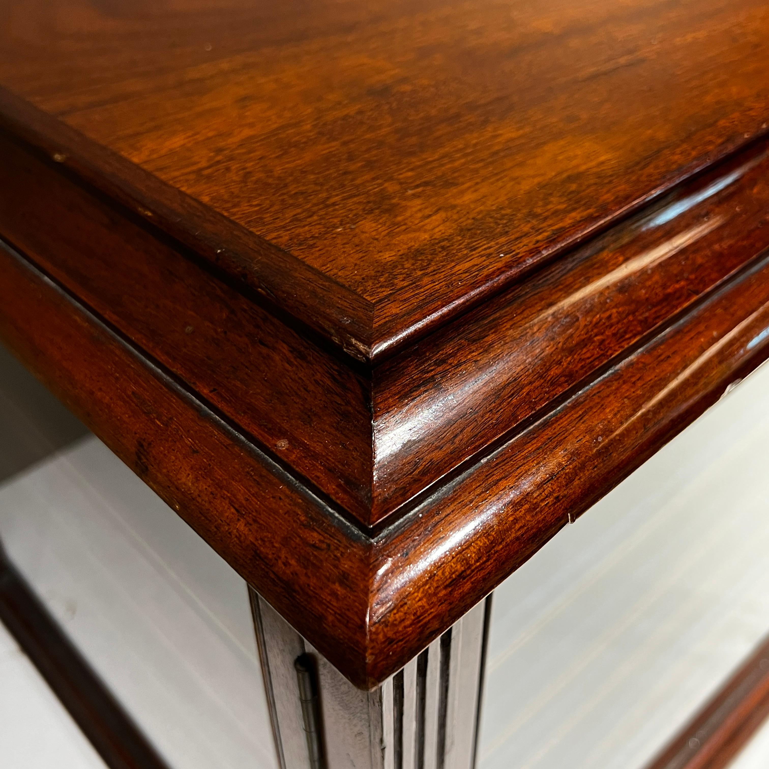 German Pair Antique Mahogany Jewelry Display Cases For Sale