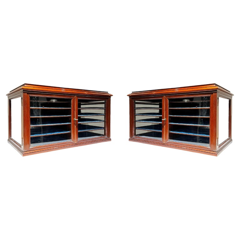 Pair of Mahogany Jewelry Cases For Sale at 1stDibs
