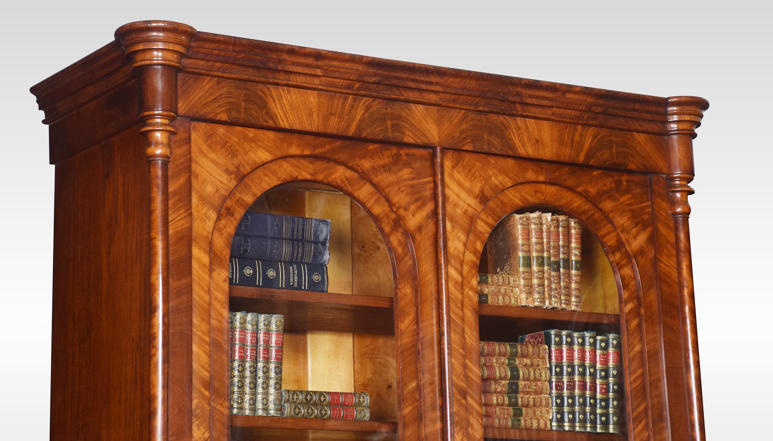 Wood Pair of Mahogany Library Bookcases