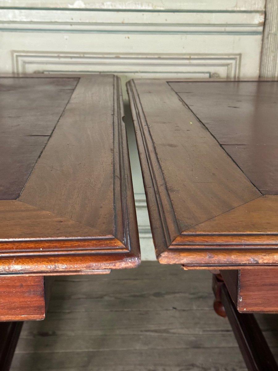 Pair Of Mahogany Library Tables, Circa 1880 For Sale 1
