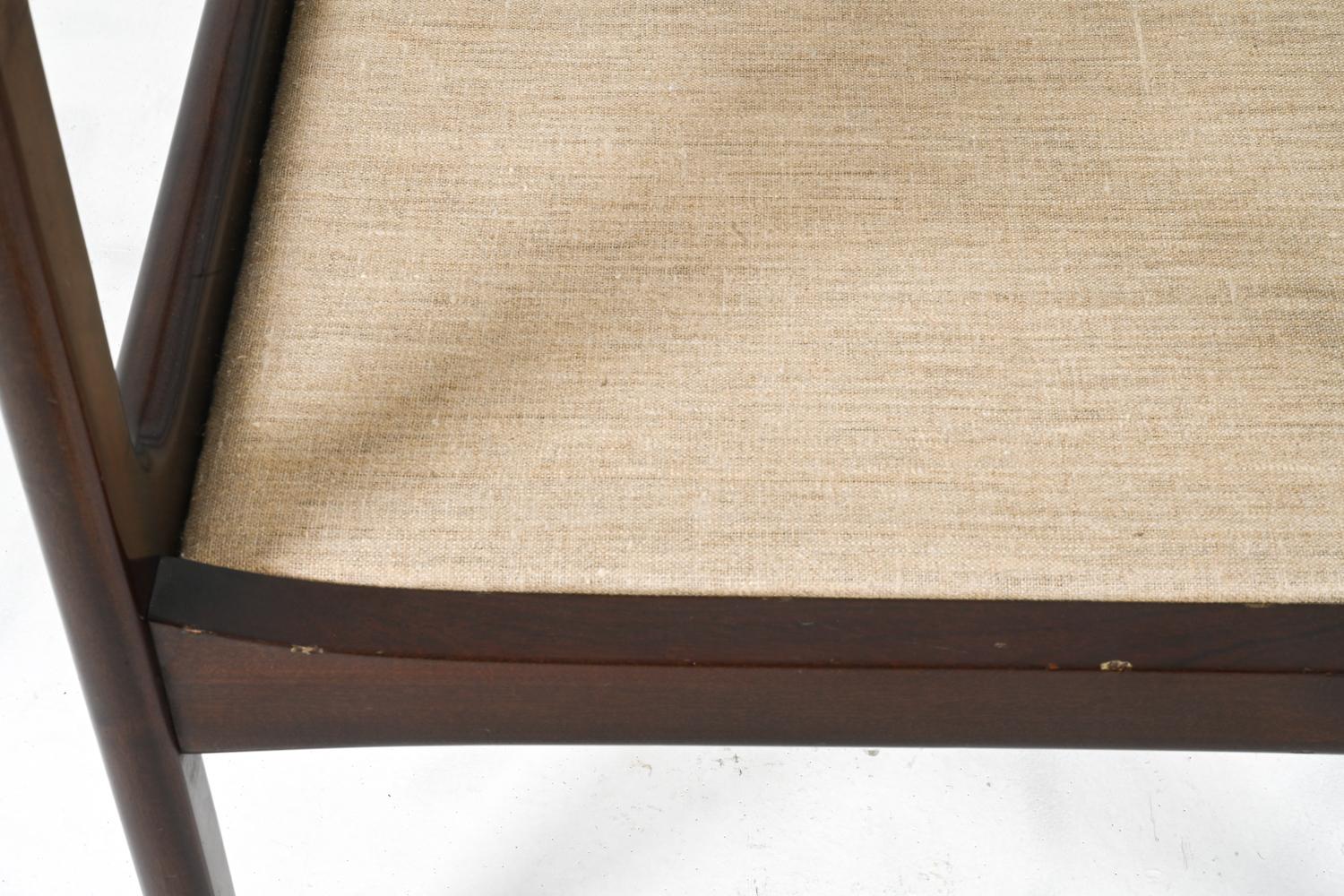 Pair of Mahogany Lounge Chairs, Model PJ 112 by Ole Wanscher for Poul Jeppesen 4