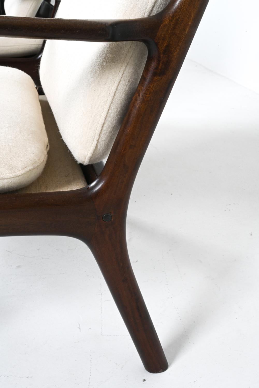 Pair of Mahogany Lounge Chairs, Model PJ 112 by Ole Wanscher for Poul Jeppesen 9