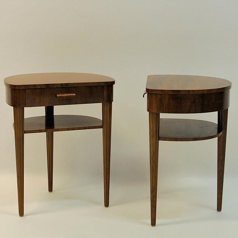Pair of Mahogany Night Tables from Bodafors, 1940s, Sweden 1