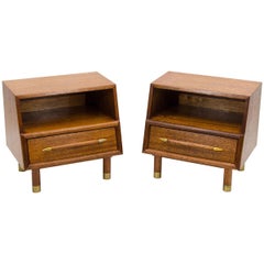 Pair of Mahogany Nightstands by John Keal for Brown Saltman