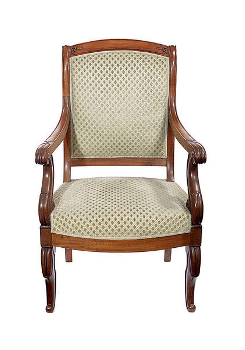 Regency Pair of Mahogany Open Armchairs, circa 1830 For Sale