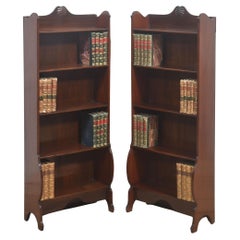Pair of Mahogany Open Bookcases