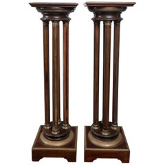 Antique Pair of Mahogany Pedestals