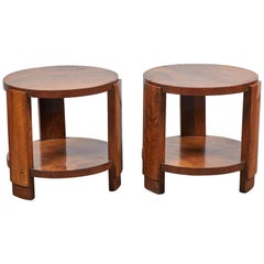 Pair of Mahogany Round Side Tables