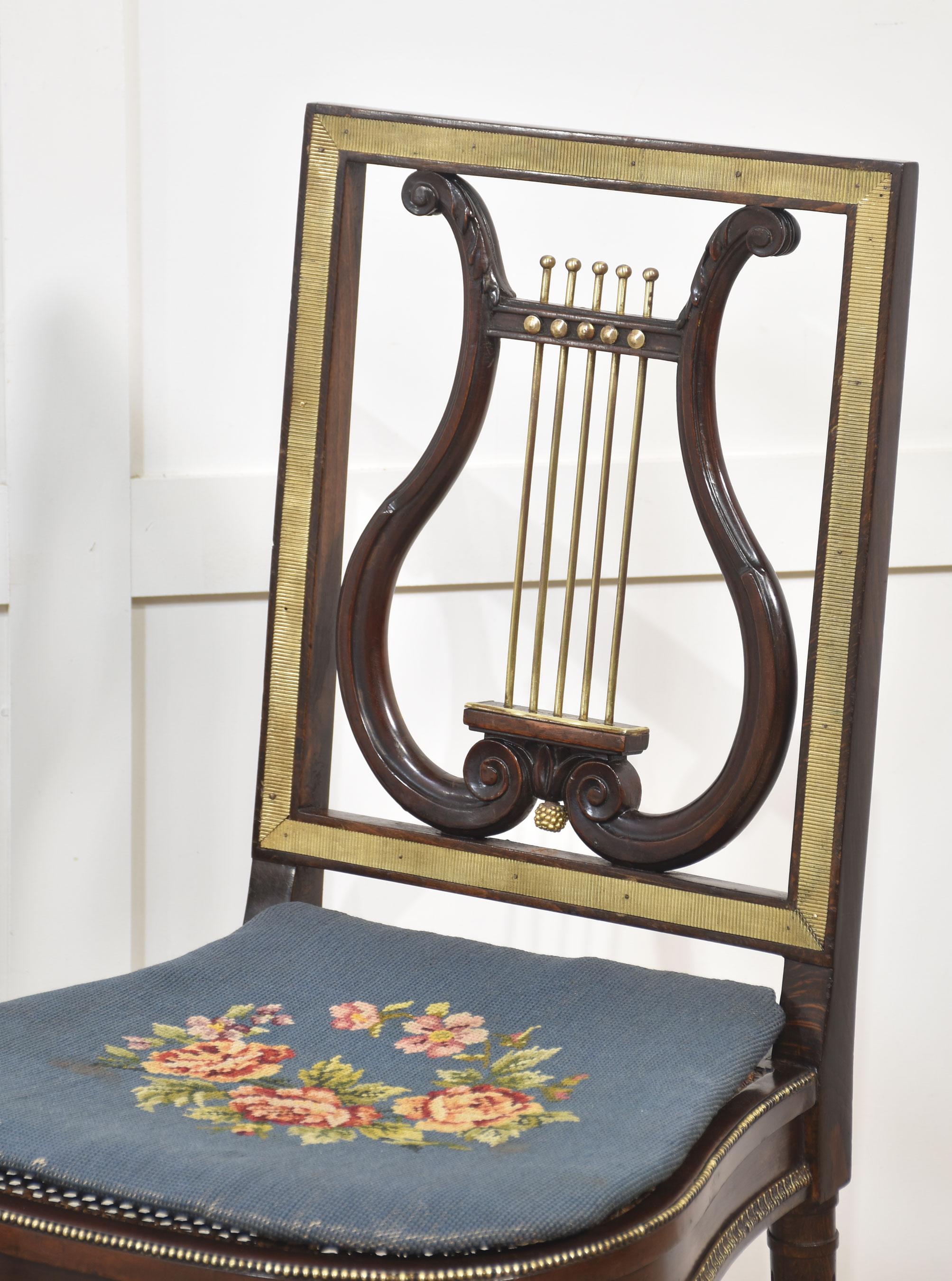 British Pair of mahogany side chairs For Sale
