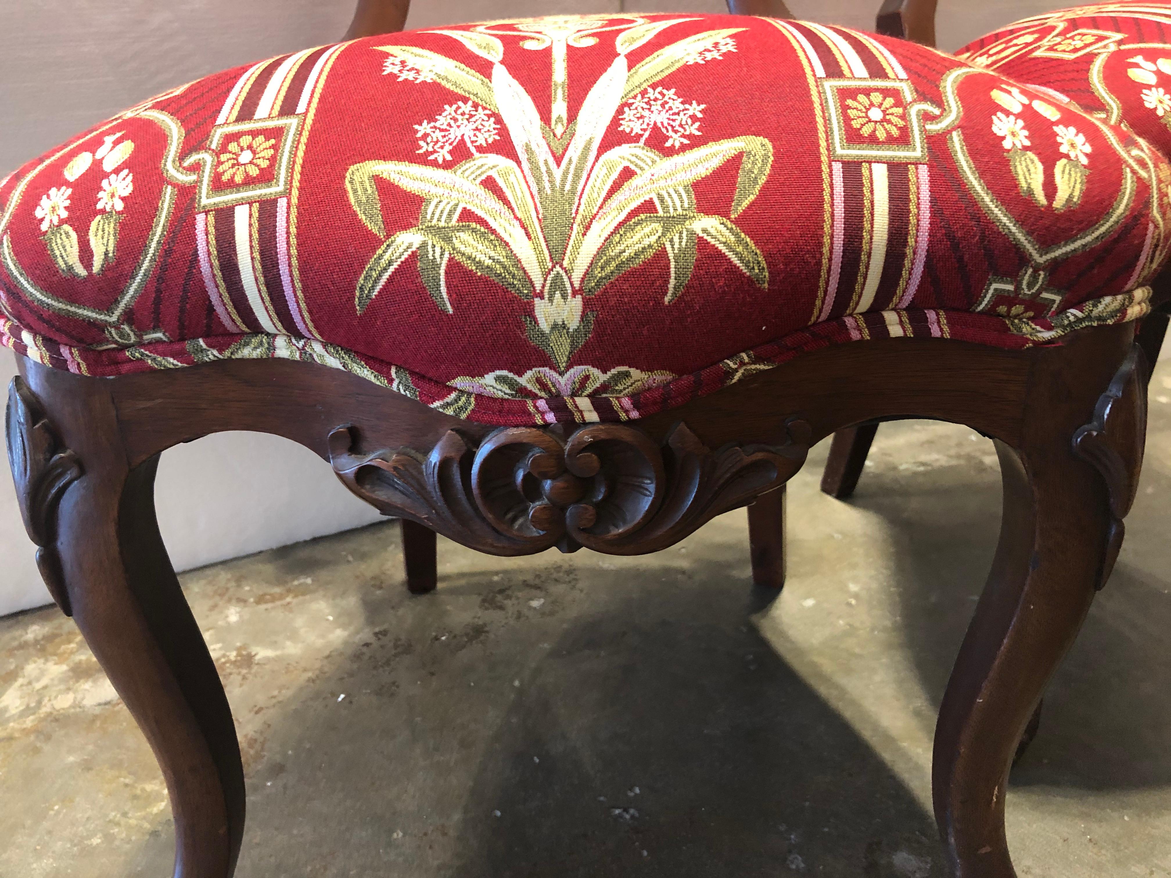 Inconnu Paire de chaises d'appoint en acajou en vente