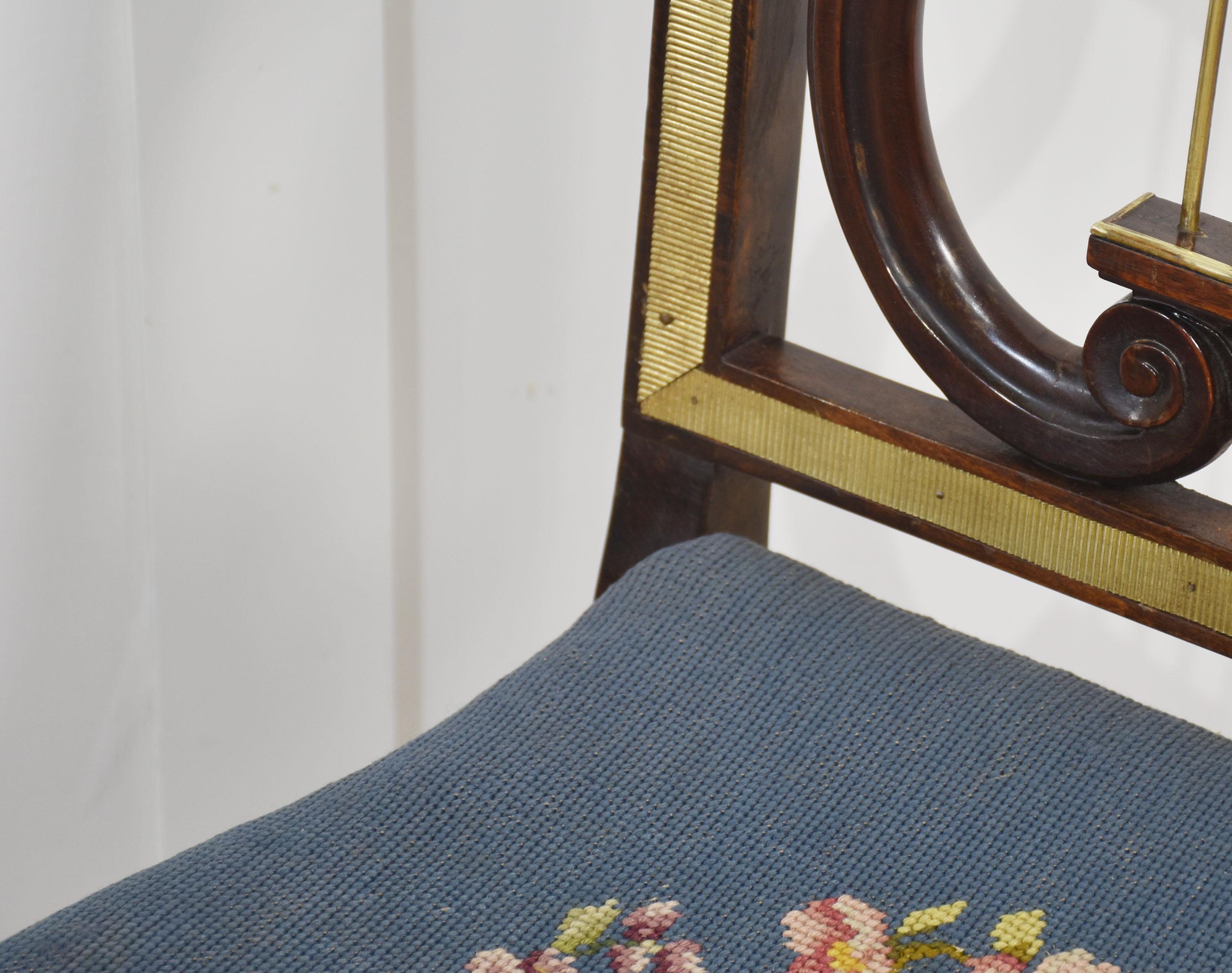20th Century Pair of mahogany side chairs For Sale