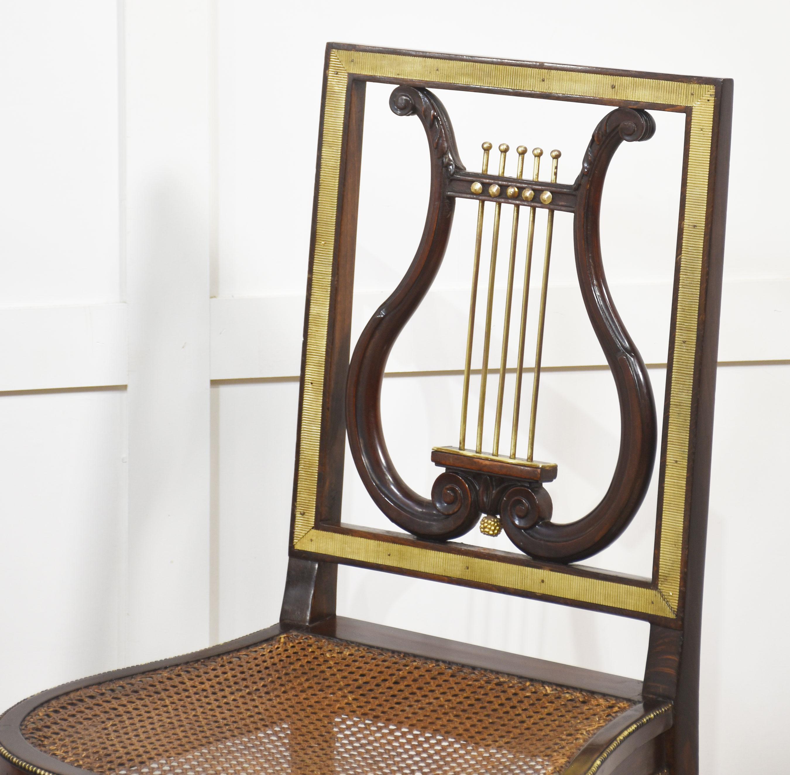 Pair of mahogany side chairs For Sale 2