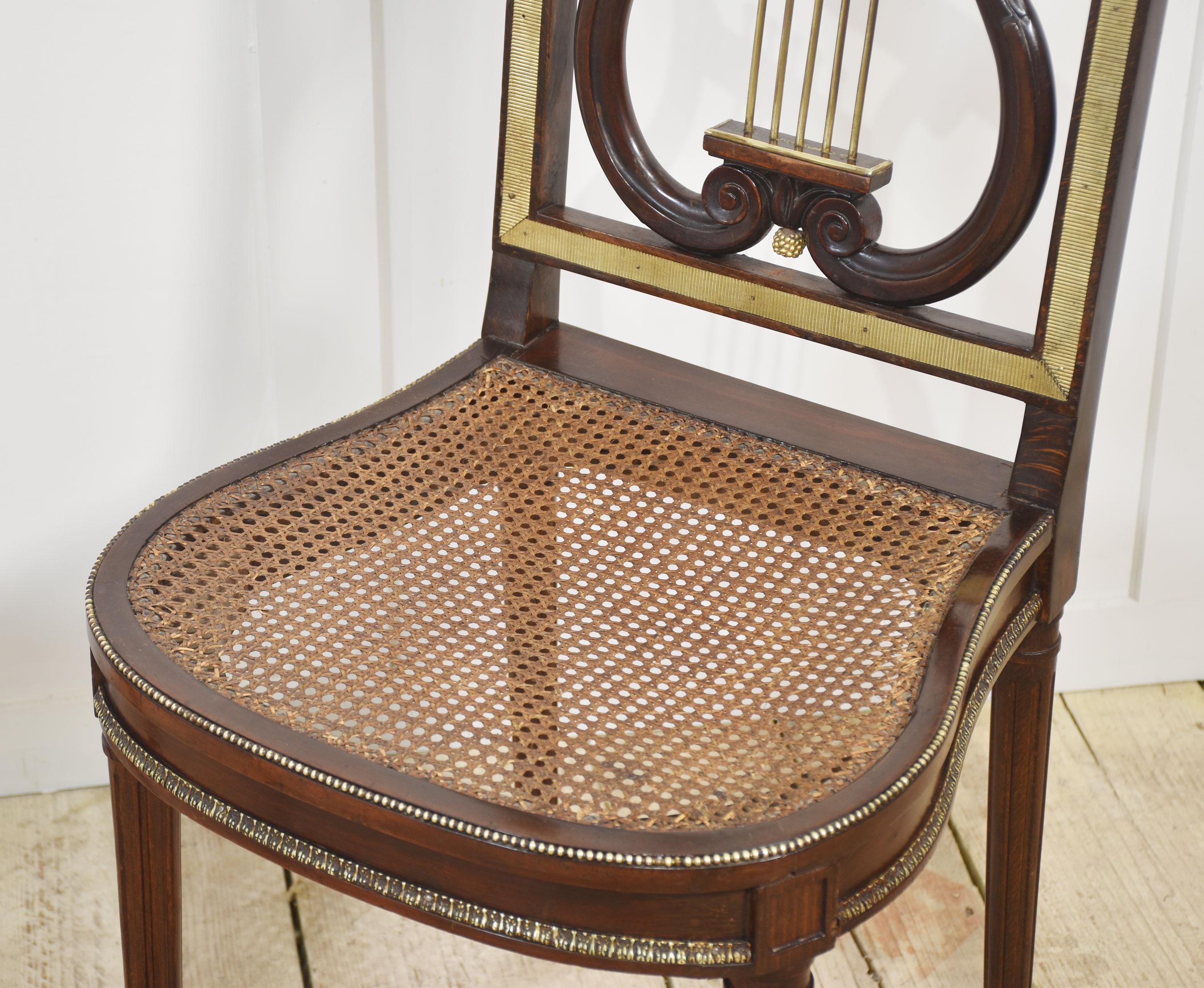 Pair of mahogany side chairs For Sale 3