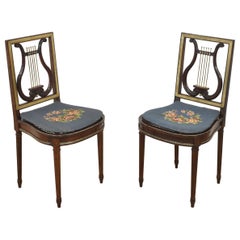 Pair of mahogany side chairs