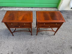 Pair of mahogany side table signed Medea