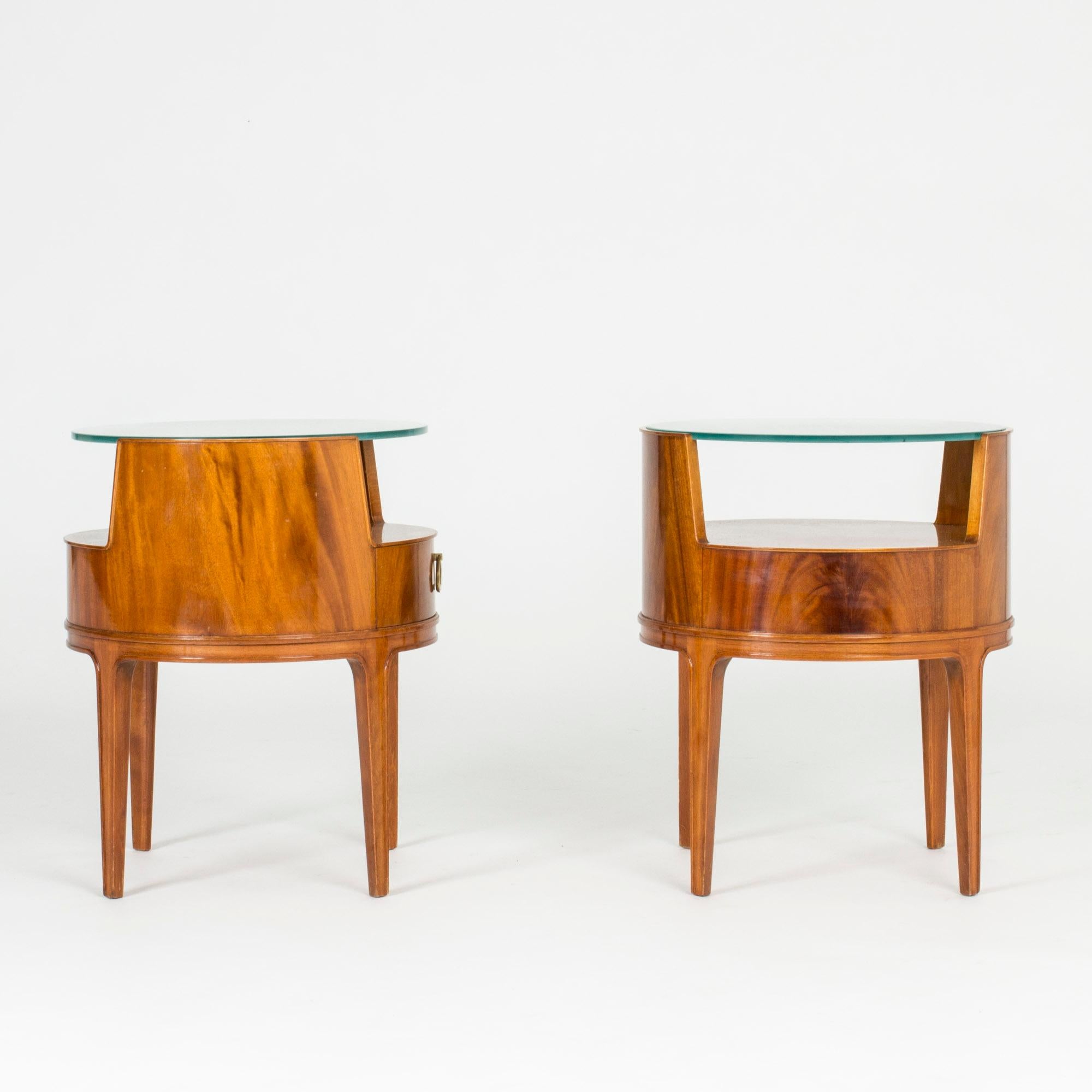 Scandinavian Modern Pair of Mahogany Side Tables by Axel Larsson