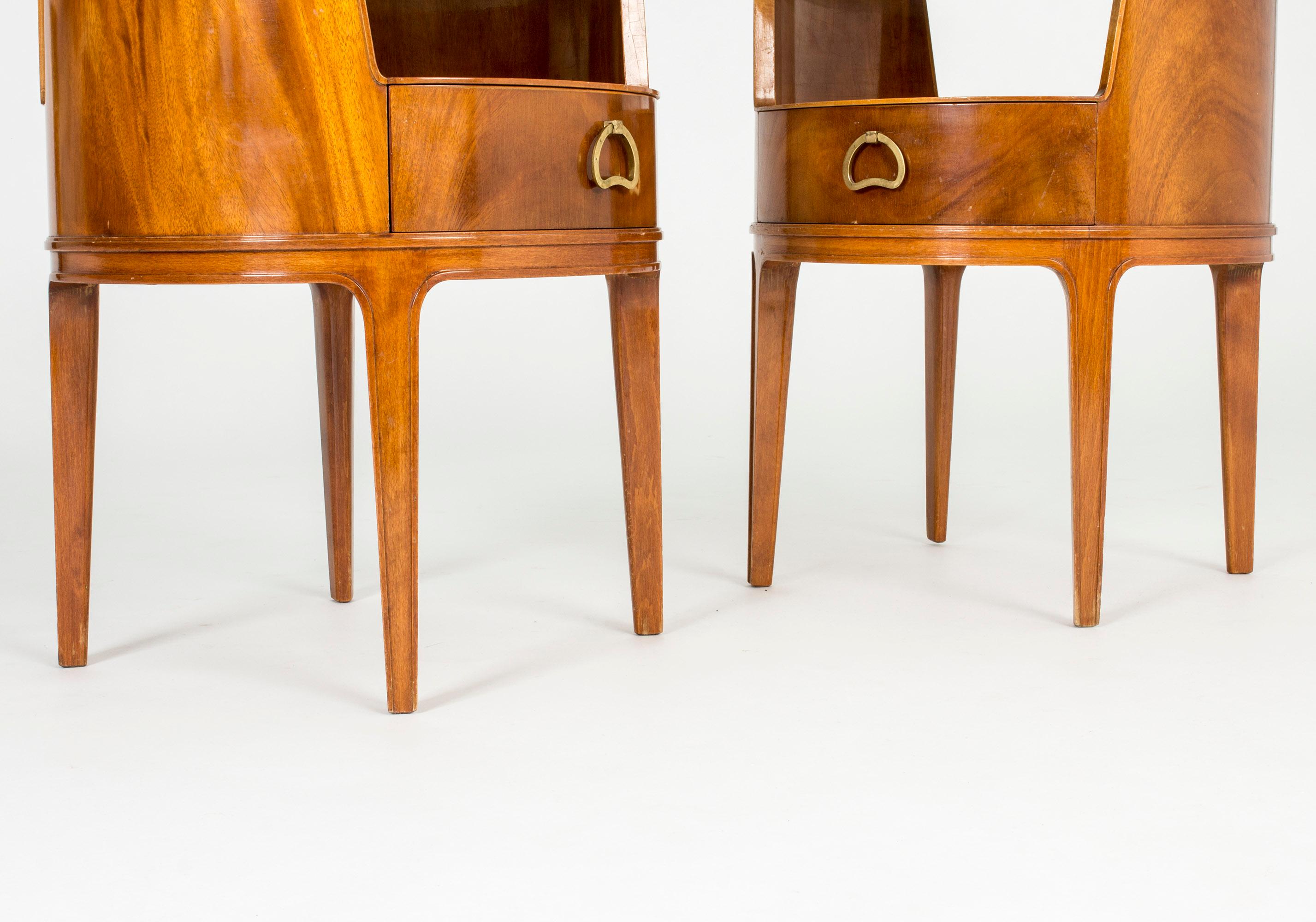 Mid-20th Century Pair of Mahogany Side Tables by Axel Larsson