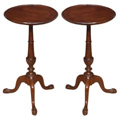 Antique Pair of Mahogany Side Tables