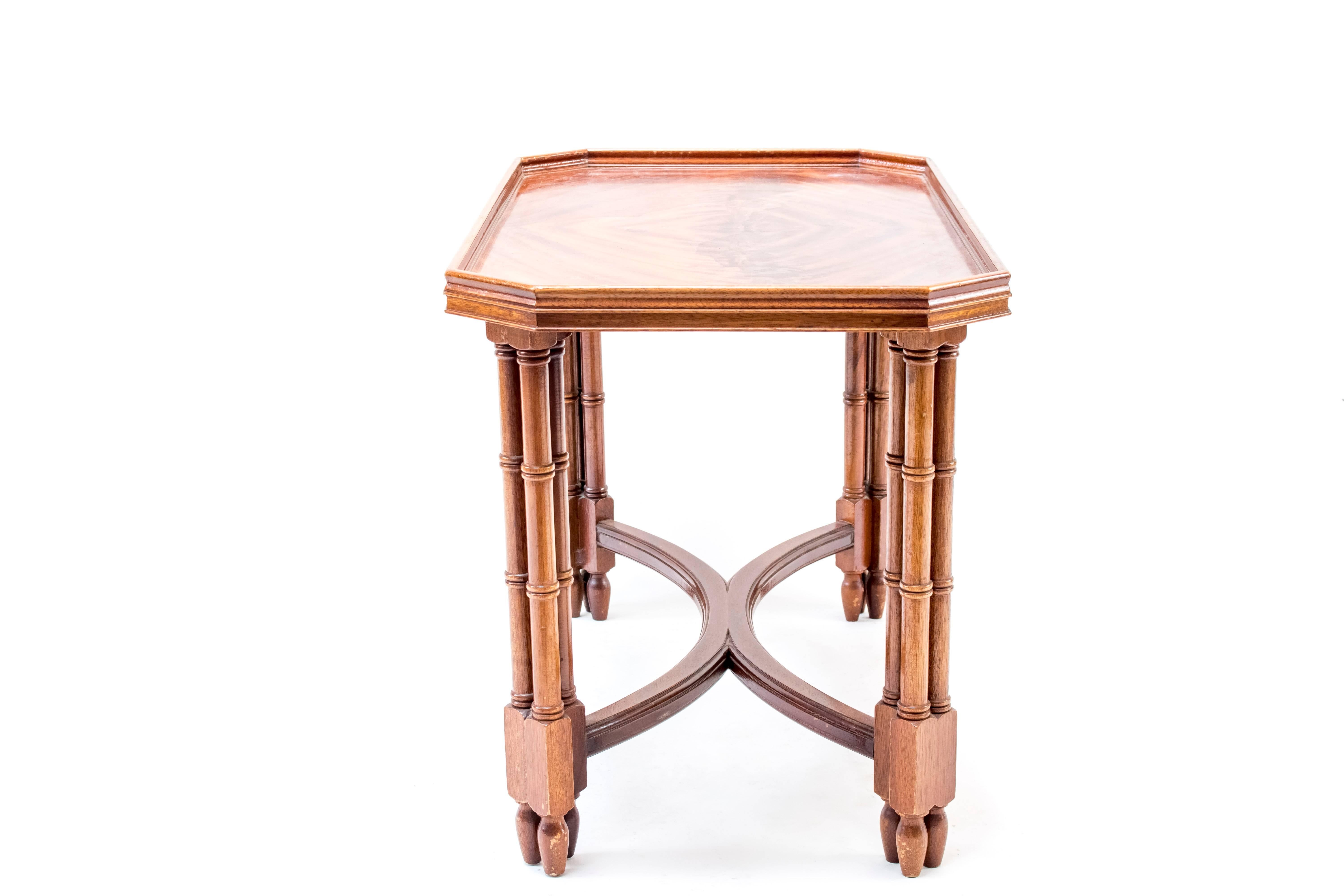Pair of Mahogany Side Tables, in the Madeleine Castaing Style, circa 1960 1