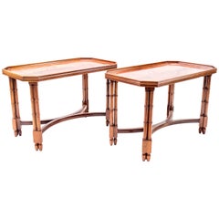 Pair of Mahogany Side Tables, in the Madeleine Castaing Style, circa 1960