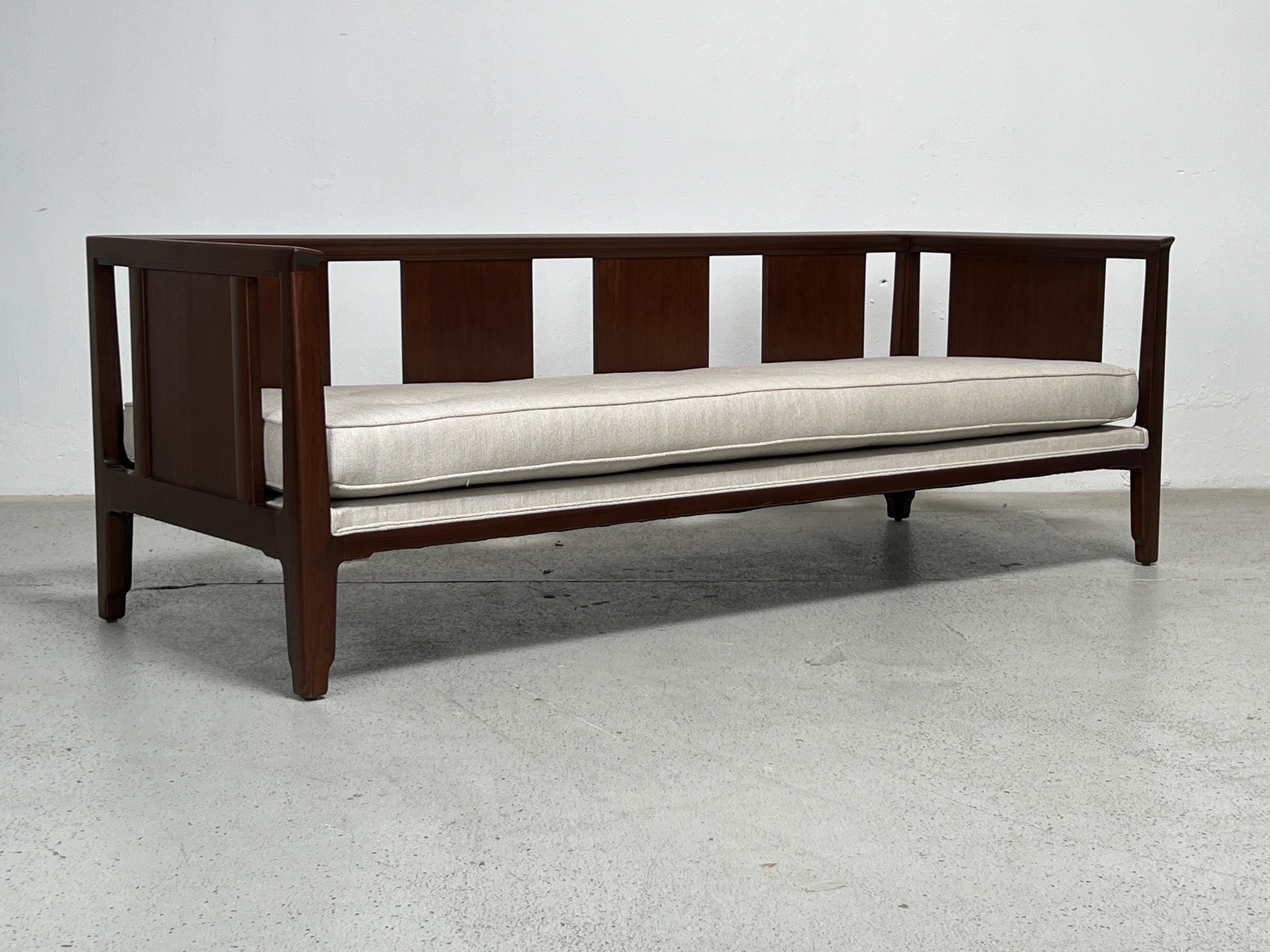 Pair of Mahogany Sofas by Edward Wormley for Dunbar For Sale 5