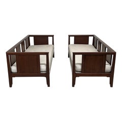 Pair of Mahogany Sofas by Edward Wormley for Dunbar