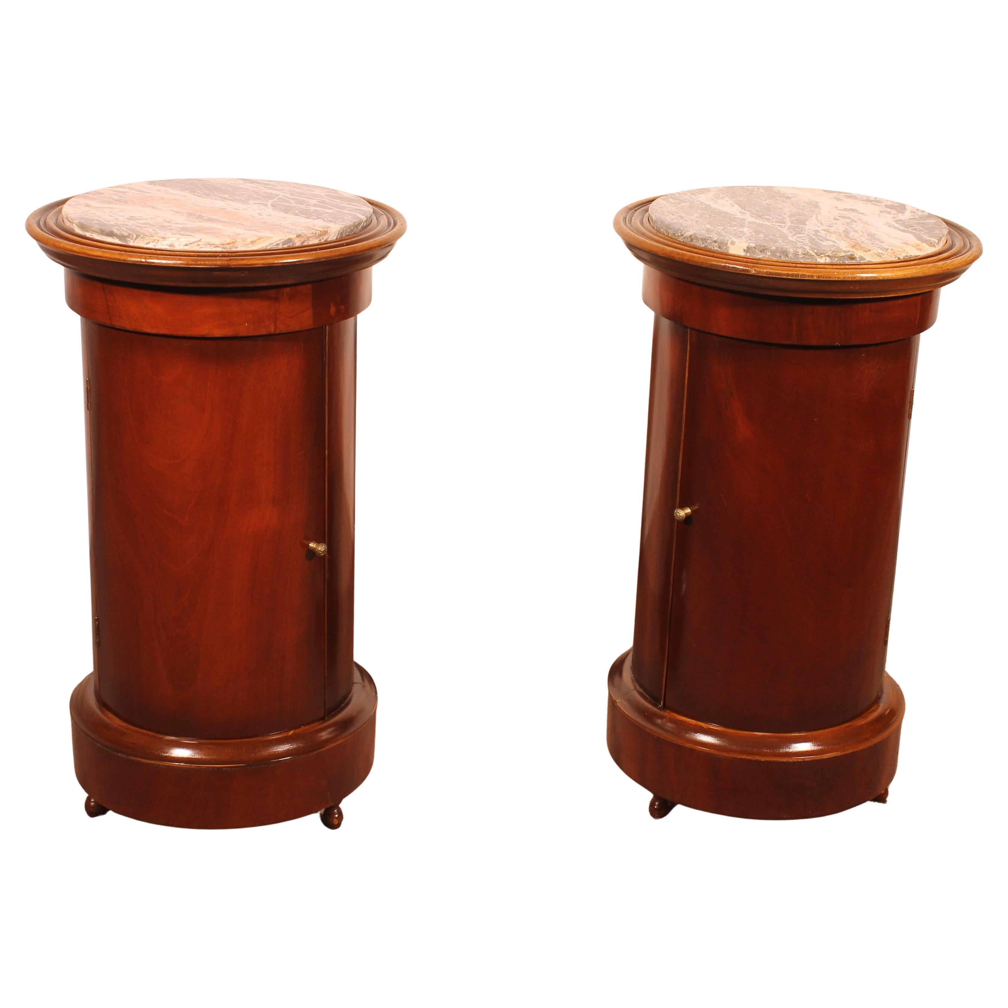 Pair Of Mahogany Somnos/ Bedside Tables For Sale