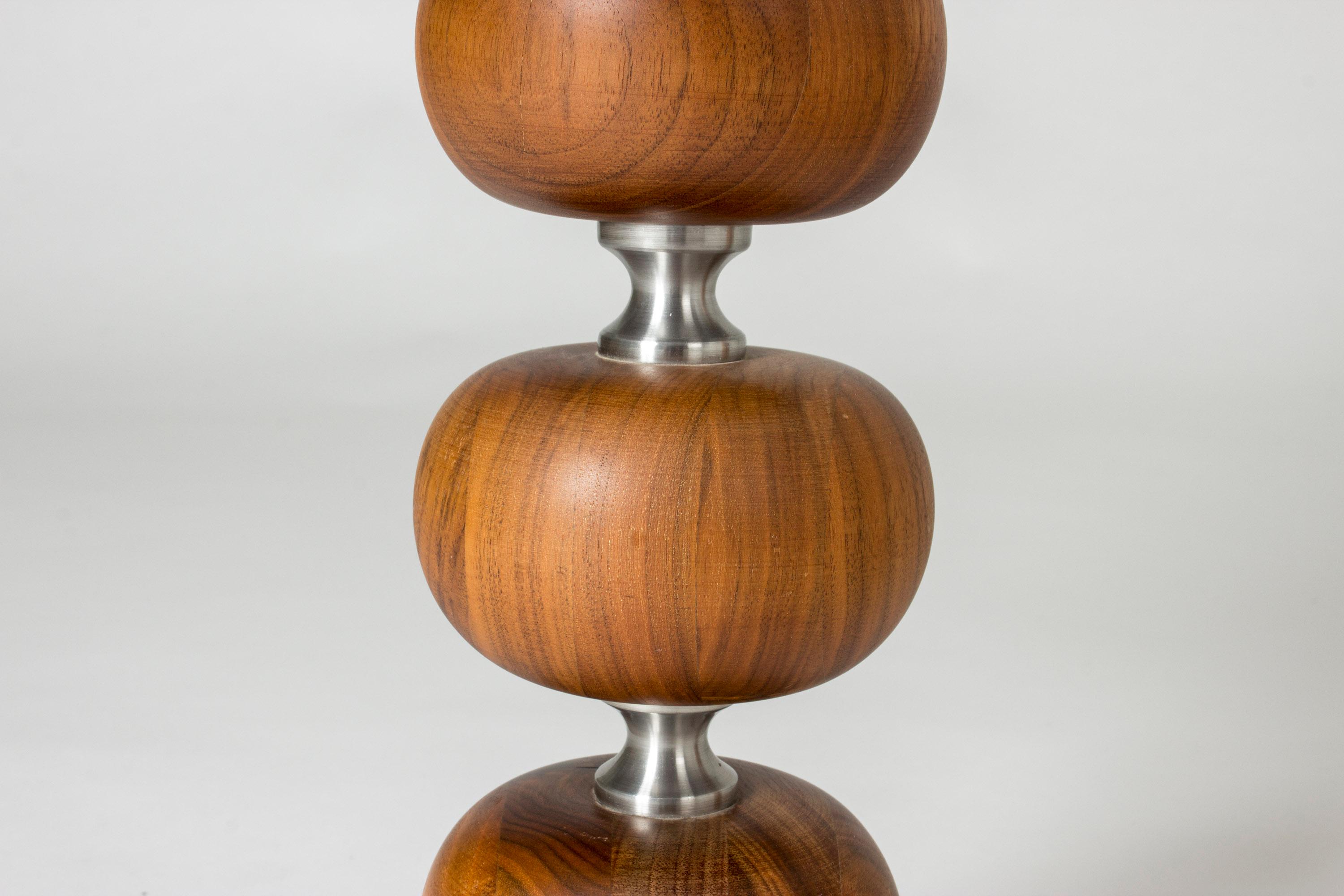 Mid-20th Century Pair of Mahogany Table Lamps by Henrik Blomqvist