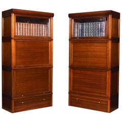 Pair of Mahogany Three Sectional Bookcases