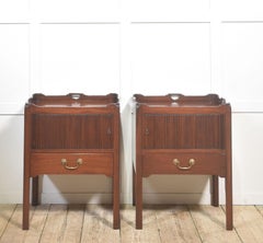 Pair of Mahogany Tray Top Bedside Cabinets