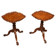 Pair of Mahogany Tripod Tables