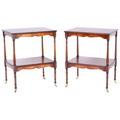 Pair of Mahogany Two-Tiered Stands