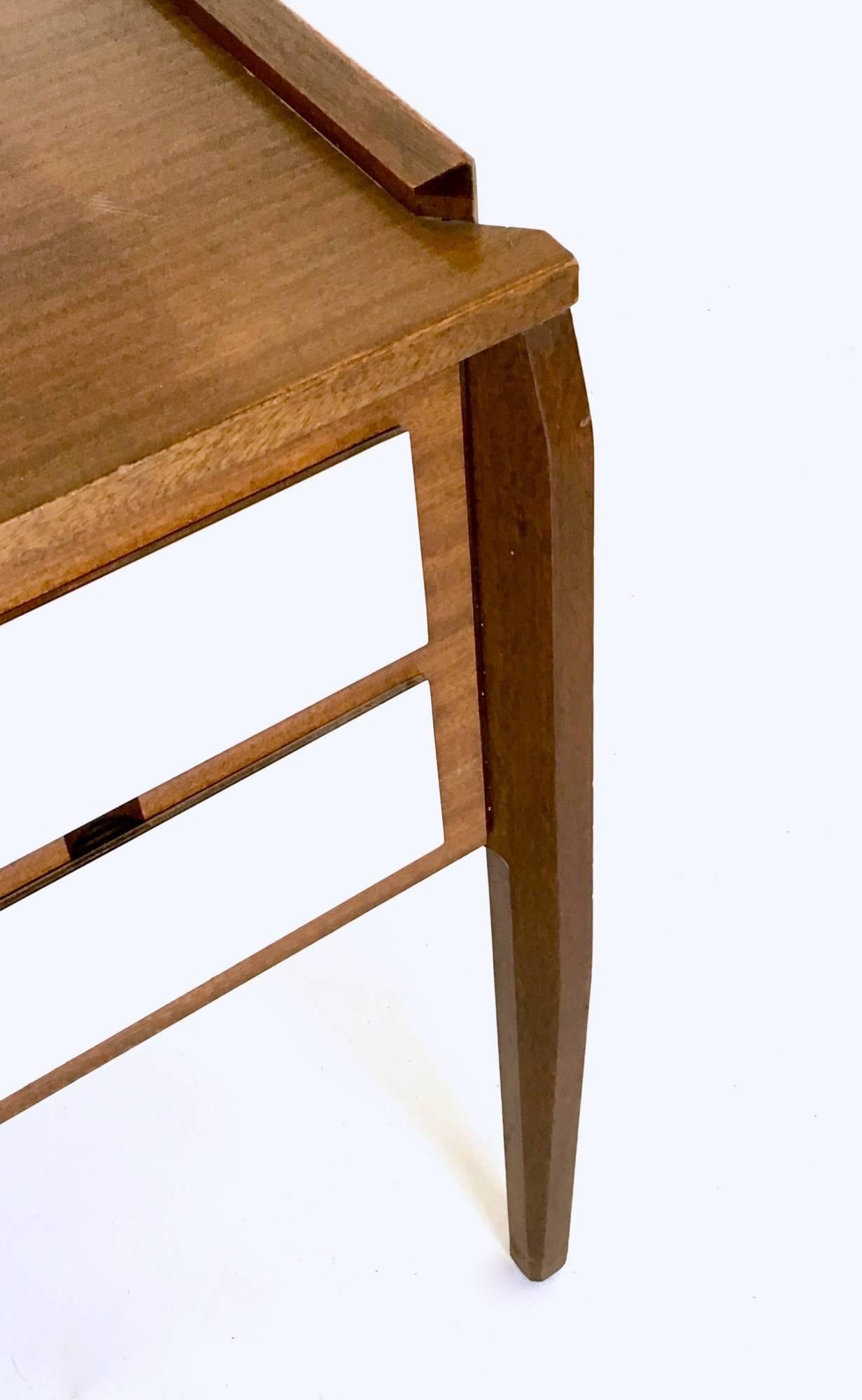 Pair of Mahogany Writing Desks in the Style of Gio Ponti, Italy, 1950s-1960s 5
