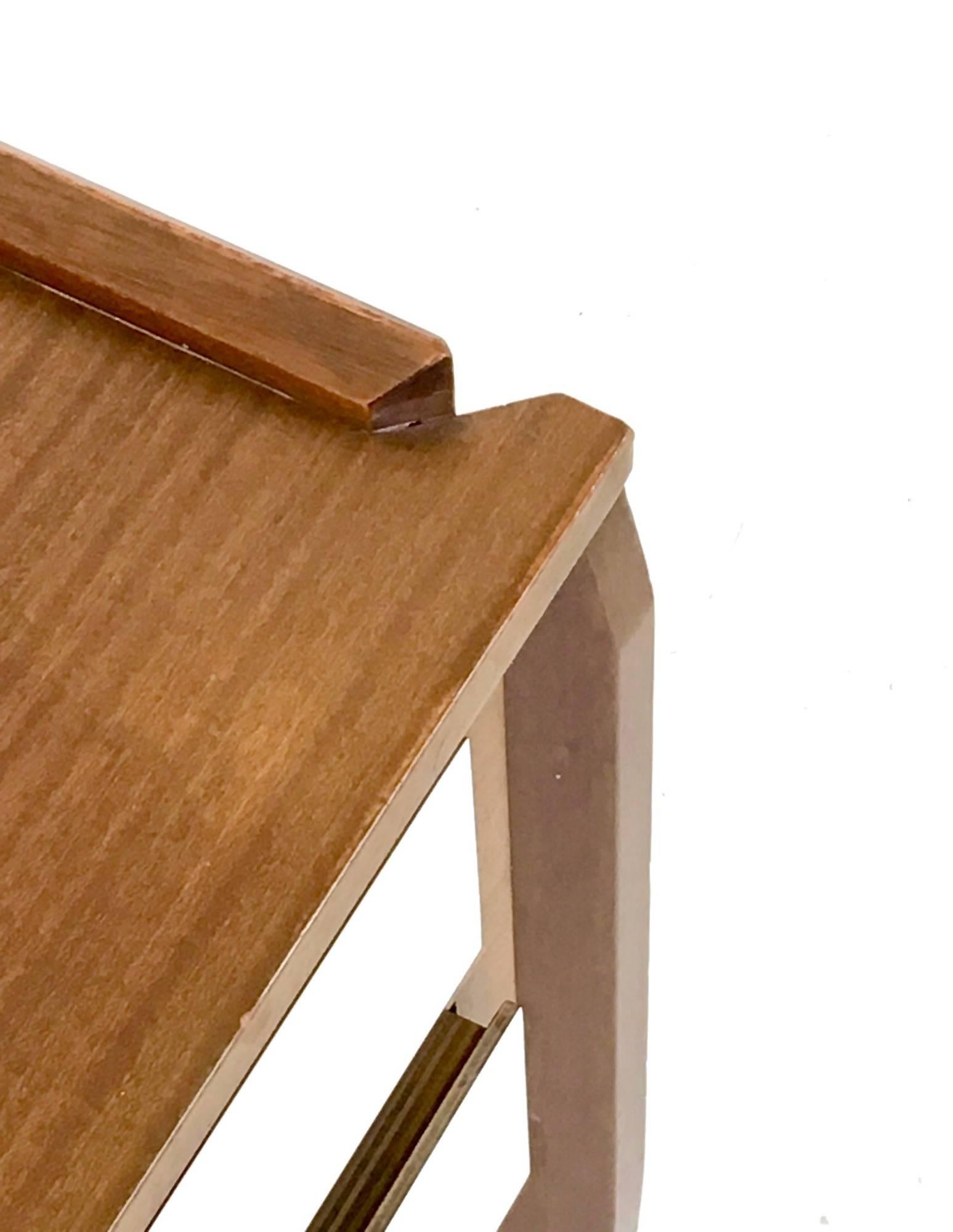 Pair of Mahogany Writing Desks in the Style of Gio Ponti, Italy, 1950s-1960s 8