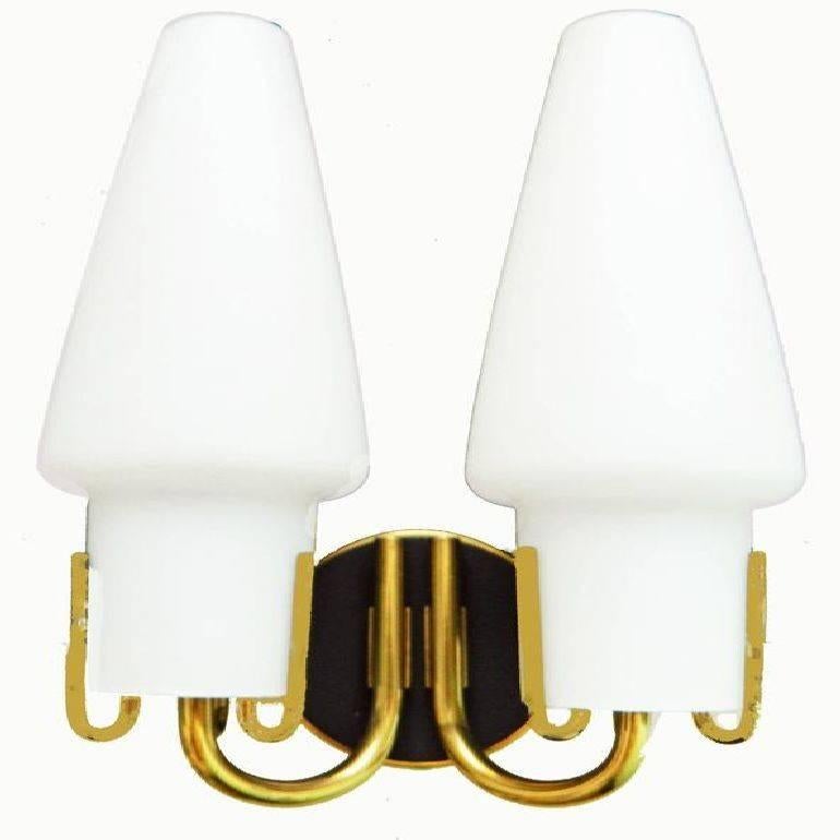 French Pair of Maison Arlus 1950s Sconces