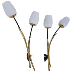 Pair of Maison Arlus 2 Lights Sconces